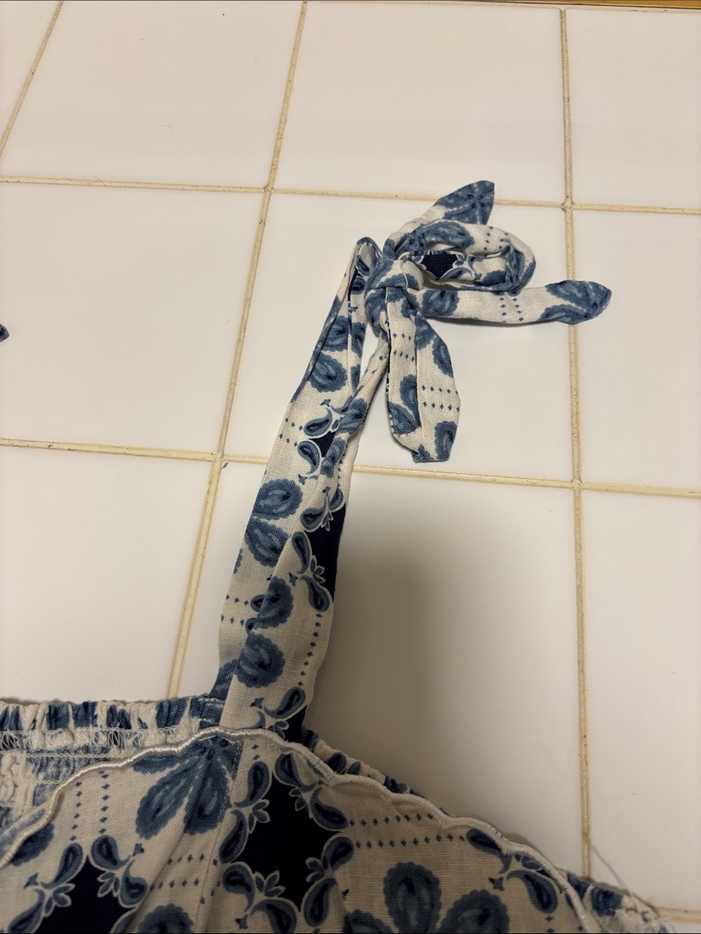 Women's Blue Floral Tie-Strap Skirt Set - Picture 4 of 9